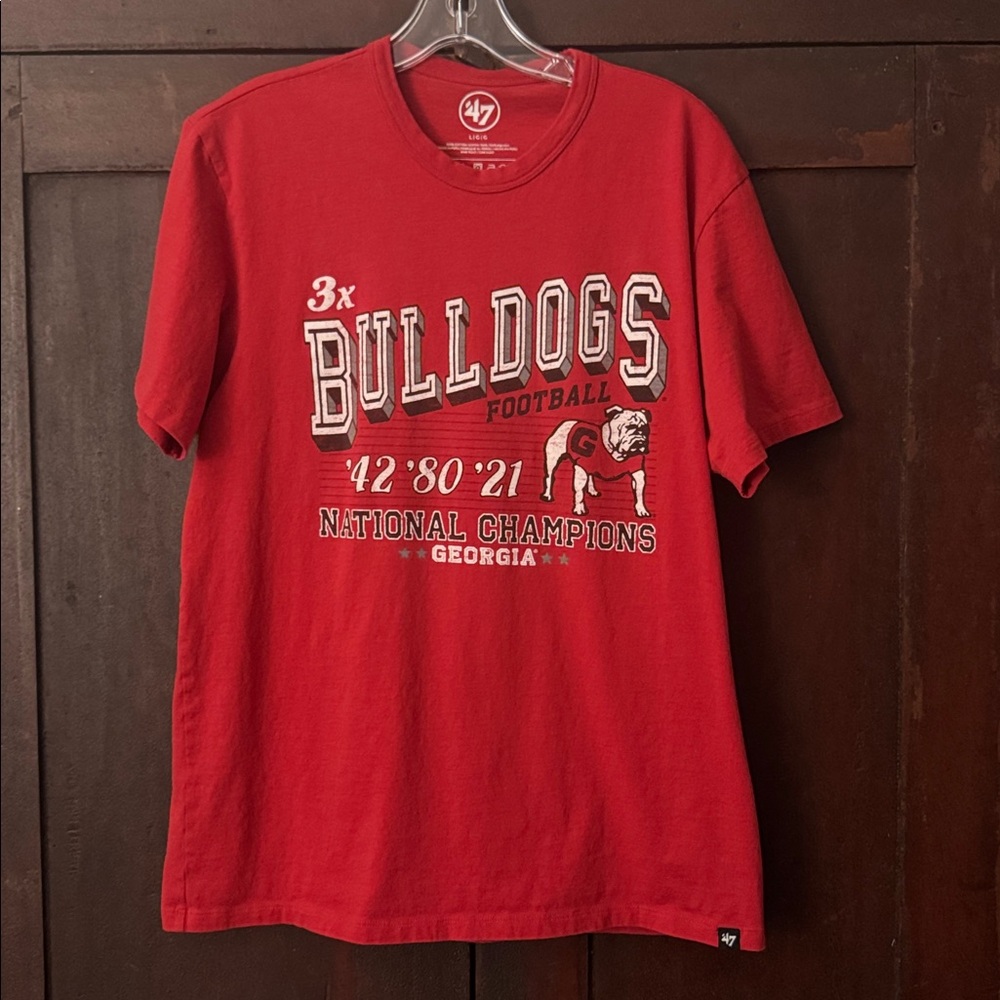 Unisex UGA University of Georgia Red National Champions ‘47 Brand T-Shirt